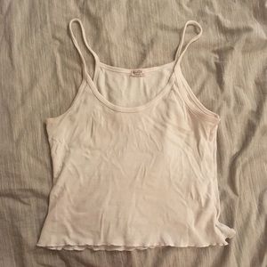 White cropped Brandy Melville tank